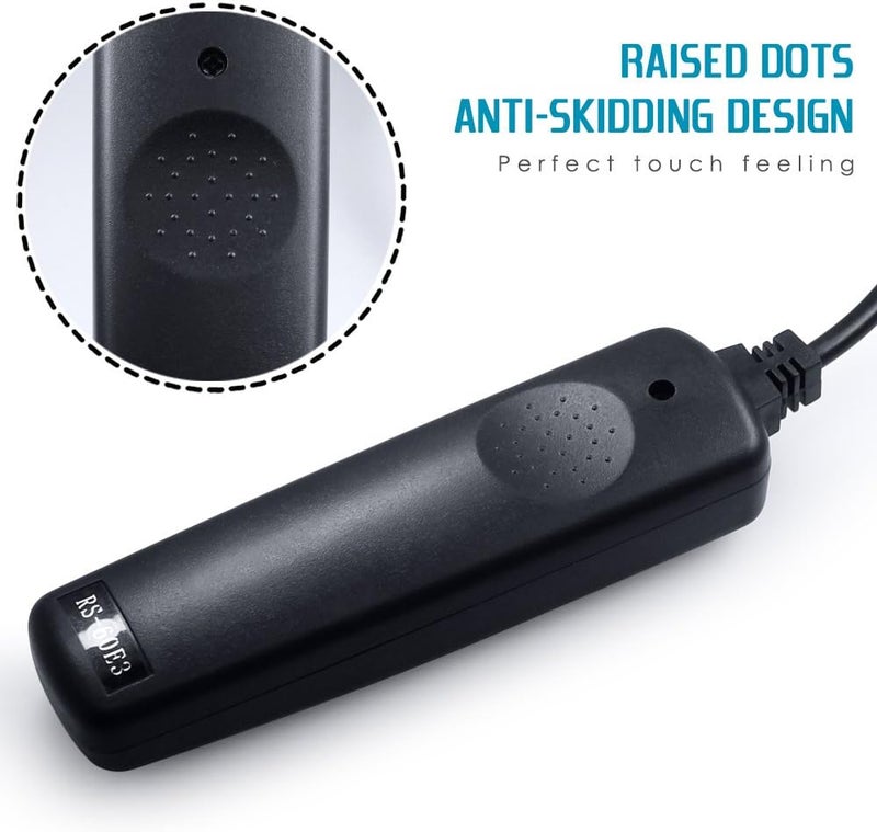 AFUNTA 3.3ft Shutter Release Remote Control with 11.4ft Extension Cable 2.5mm, RS-60E3 Wired Remote Control Switch Cord Replacement Compatible 70D 100D 1200D Digital Camera DSLR - Image 4